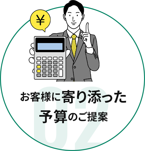 02 お客様に寄り添った予算のご提案